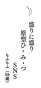 盛りに盛り　原型ひ・み・つ　ＳＮＳ　（もふもふ　59歳）