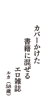 カバーかけた　書籍に混ぜる　エロ雑誌　（ルカ　58歳）